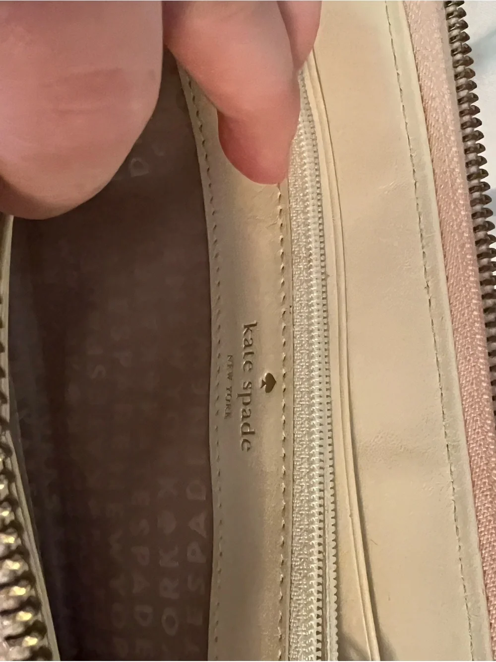 kate spade Light Blush Patent Leather Wristlet with Bow